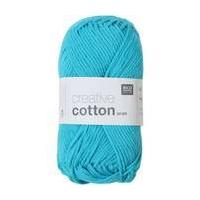 rico sky blue creative cotton aran yarn 50 g