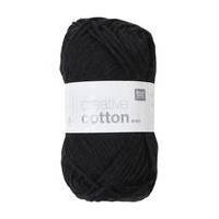 rico black creative cotton aran yarn 50 g