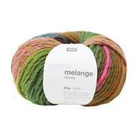 Rico Neon Pink Green Creative Melange Chunky Yarn 50 g