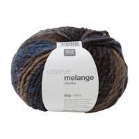 Rico Brown Blue Creative Melange Chunky Yarn 50 g