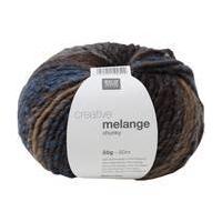 rico brown blue creative melange chunky yarn 50 g