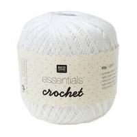 Rico White Essentials Crochet Yarn 50 g