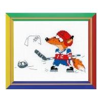 riolis counted cross stitch kit ice hockey 125cm x 18cm
