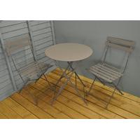 Rive Droite Metal Garden Bistro Set in Charcoal by Garden Trading