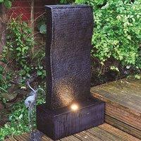 Ripple Effect Garden Water Feature Fountain with LED Light (Mains) by Kingfisher