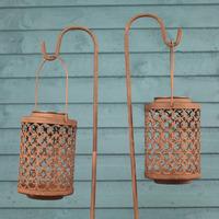 Riad Solar Powered Lanterns with Shepherds Crook by Smart Solar