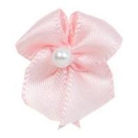 ribbon bows with pearl pale pink