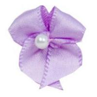 Ribbon Bows With Pearl Lilac