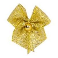 Ribbon Bows With Pearl Gold