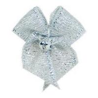 Ribbon Bows With Pearl Silver