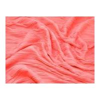 Ripple Wave Textured Stretch Jersey Dress Fabric Coral