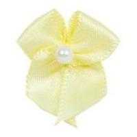 Ribbon Bows With Pearl Baby Maize