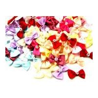 Ribbon Bow Ties with Pearls Assorted Colours