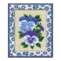 RIOLIS Counted Cross Stitch Kit Pansies 17.5cm