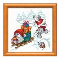 riolis counted cross stitch kit happy new year 175cm