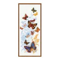 RIOLIS Counted Cross Stitch Kit Russian Butterflies 22.5cm x 50cm