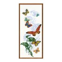 RIOLIS Counted Cross Stitch Kit Exotic Butterflies 22.5cm x 50cm