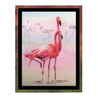 RIOLIS Embellished Counted Cross Stitch Kit Flamingo 27.5cm x 37.5cm