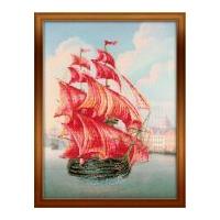RIOLIS Embellished Counted Cross Stitch Kit Red Sails 30cm x 40cm