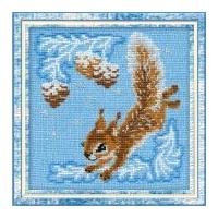 riolis counted cross stitch kit small squirrel 125cm