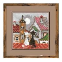 RIOLIS Counted Cross Stitch Kit City & Cats Spring 12.5cm