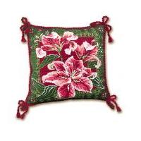 riolis counted cross stitch kit lilies cushion 375cm