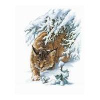 riolis counted cross stitch kit lynx 35cm x 425cm