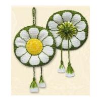 riolis counted cross stitch kit camomile pincushion