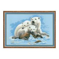 riolis counted cross stitch kit polar bears 575cm x 375cm