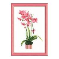 RIOLIS Counted Cross Stitch Kit Pink Orchid 20cm x 30cm