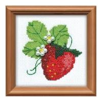 RIOLIS Counted Cross Stitch Kit Garden Strawberry 10cm