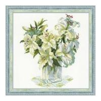 RIOLIS Counted Cross Stitch Kit White Lilies 42.5cm