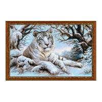 riolis counted cross stitch kit bengal tiger 60cm x 375cm