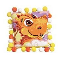 RIOLIS Counted Cross Stitch Kit Little Dragon Cushion 27.5cm