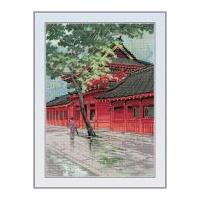 RIOLIS Counted Cross Stitch Kit Red Pagoda 25cm x 37.5cm