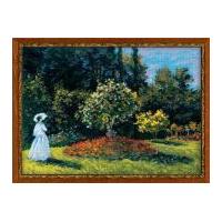 RIOLIS Counted Cross Stitch Kit Woman in a Garden after Monet's Painting