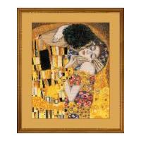 RIOLIS Counted Cross Stitch Kit G Klimt The Kiss 27.5cm x 32.5cm