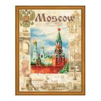 RIOLIS Embellished Counted Cross Stitch Kit Cities of the World, Moscow 30cm x 40cm