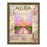RIOLIS Embellished Counted Cross Stitch Kit Cities of the World, Agra 27.5cm x 37.5cm