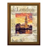 RIOLIS Embellished Counted Cross Stitch Kit Cities of the World, London 30cm x 40cm