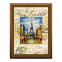 RIOLIS Embellished Counted Cross Stitch Kit Cities of the World, Paris 27.5cm x 37.5cm