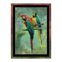 RIOLIS Embellished Counted Cross Stitch Kit Macaws Embellished Kit 25cm x 40cm