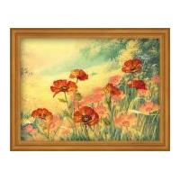 RIOLIS Embellished Counted Cross Stitch Kit Field of Poppies 27.5cm x 37.5cm