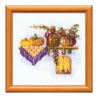 riolis counted cross stitch kit the little regiment with pumpkin 20cm