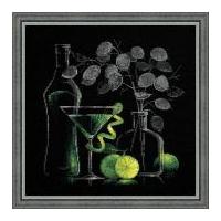 riolis counted cross stitch kit still life with a martini 275cm x 30cm