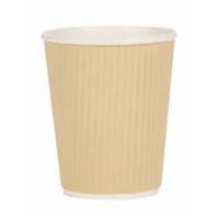 Ripple Cups 12oz 35cl Brown (Pack of 500 Cups) Ref 4028236