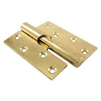 Rising Door Hinges Electro Brass Plated Right Hand 100mm In Pairs