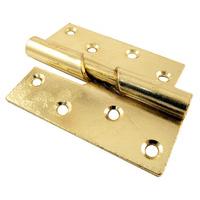 Rising Door Hinges Electro Brass Plated Left Hand 100mm In Pairs