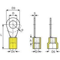 Ring terminal Cross section (max.)=6 mm² Hole Ø=8.5 mm Partially insulated Yellow Vogt Verbindungstechnik 3665A 1 pc(s)