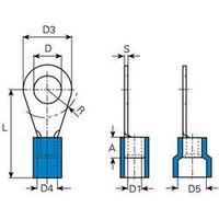 ring terminal cross section max15 mm hole 6 mm partially insulated blu ...